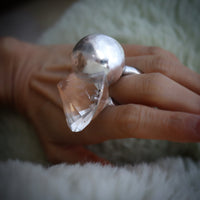 IMAGO ALUMINUM RING CRYSTAL QUARTZ
