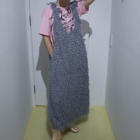 ANIGIG LAZY DAY FEATHER LONG DRESS