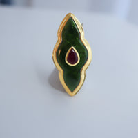 SOFIO GONGLI STONE WAVE RING "TOURMALINE"