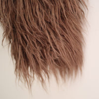 YUHAN WANG ECO FUR PEACOAT “DARK BROWN”