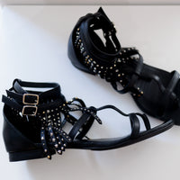 SAINT LAURENT BLACK SANDALS SIZE36