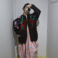 SOFIO GONGLI FLOWER KNIT CARDIGAN "C"