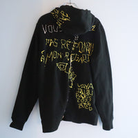 VAVA DUDU EMBROIDERY HOODIE BLACK×YELLOW