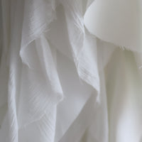 TRANSE PARIS UPCYCLED DENIM RUFFLE SKIRT