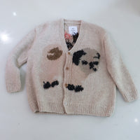 WILD ANIMALS HAND KNITTED CARDIGAN PUG, GOATS