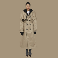 MERYLL ROGGE TRENCH COAT WITH DETACHABLE HOOD
