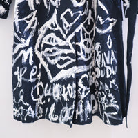 VAVA DUDU PAINTED COAT 77 NAVY×WHITE