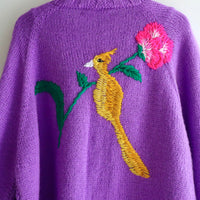 SOFIO GONGLI KNIT CARDIGAN LILAC