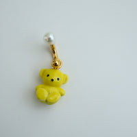 ANDRESGALLARDO TEDDY BEAR & PEARL SING EARRING