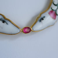 SOFIO GONGLI TOURMALINE NECKLACE WHITE