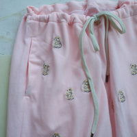 MIKIOSAKABE EMBROIDE RY FLAT PANTS