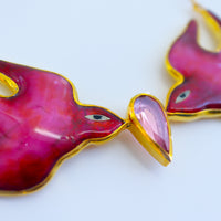 SOFIO GONGLI MORGANITE NECKLACE