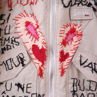 VAVA DUDU EMBROIDERY MA-1 JACKET PINK BEIGE (B)