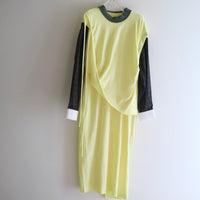 MERYLL ROGGE DRAPED T-SHIRT DRESS WITH SHIRT SLEEVE