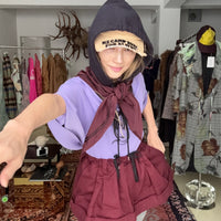 MERYLL ROGGE MINI WORKWEAR SKIRT BURGUNDY