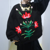 SOFIO GONGLI PULLOVER KNIT BLACK