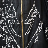 VAVA DUDU EMBROIDERY MA-1 JACKET BLACK (B)