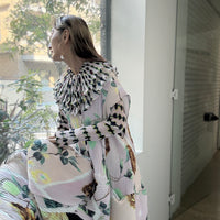 JULIA HEUER MAYA HANDPLEATED DRESS IN EDWARD