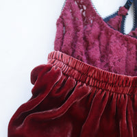 TRANSE PARIS SILK VELVET PANTS