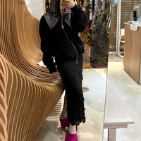 FACON JACMIN JULIA LONG SKIRT WITH FRINGE