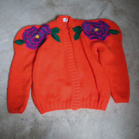 SOFIO GONGLI FLOWER KNIT CARDIGAN "E"