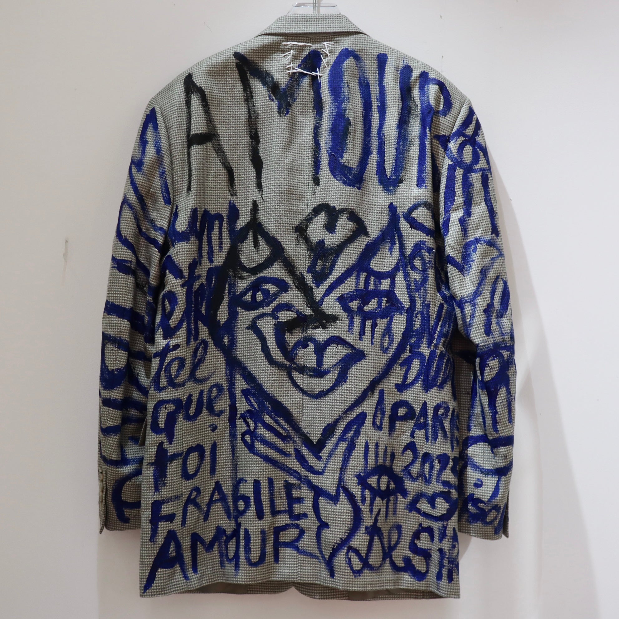 Vava Dudu ペイント フード付きデニムジャケット スウェット ⭐︎ Vava Dudu ペイント フード付きデニムジャケット スウェット