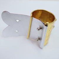 IMAGO ALUMINUM BANGLE QUARTZ-IN-QUAERTZ