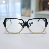 ANIGIG MOLDING GLASSES NAVY×IVORY