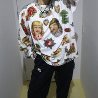 CHOPOVA LOWENA SNIPPETS OVERSIZED JERSEY TOP