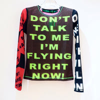 CHOPOVA LOWENA DON’T TALK TO ME MESH L/S TOP