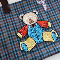 CALL TOTE BAG SMALL BLUE×BEAR