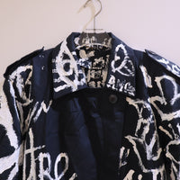 VAVA DUDU PAINTED COAT 77 NAVY×WHITE