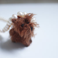 MINITURE FLUFFY DOG”BROWN"