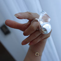 IMAGO ALUMINUM RING CRYSTAL QUARTZ