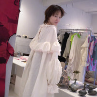 ANIGIG FLORIS DRESS WHITE