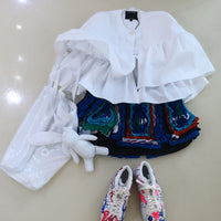 MERYLL ROGGE RUFFLE TIERED TOP