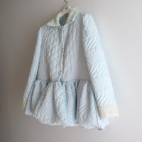 ANIGIG PUDDING COAT SHORT LACE×LIGTHBLUE