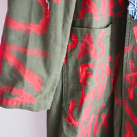VAVA DUDU HAND-PAINTED DENIM PATCH COAT