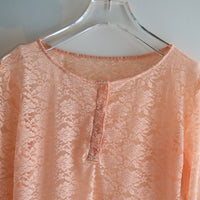 ANIGIG BELL SLEEVE LACE HENLEY TOP