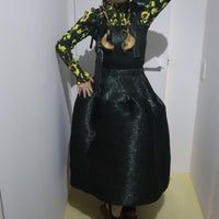 JULIA HEUER KARL SMOCK PLEATED TOP IN ELECTRIC INGRID