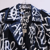 VAVA DUDU PAINTED COAT 77 NAVY×WHITE