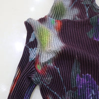 JULIA HEUER RU PLEATED KNIT PULLOVER IN EDWARD