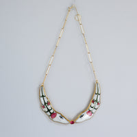 SOFIO GONGLI TOURMALINE NECKLACE WHITE