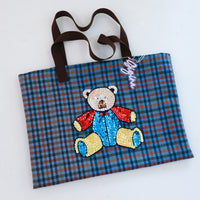 CALL TOTE BAG SMALL BLUE×BEAR