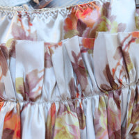 MERYLL ROGGE LONG SLIPSKIRT W/RUFFLES