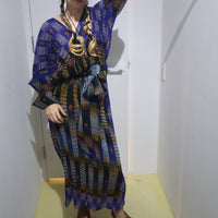 JULIA HEUER SUE HANDPLEATED KAFTAN IN DARK HELGE