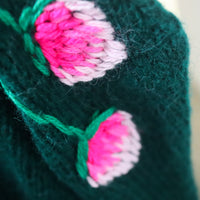 SOFIO GONGLI FLOWER KNIT CARDIGAN "F"