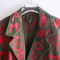 VAVA DUDU HAND-PAINTED DENIM PATCH COAT