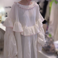 ANIGIG FLORIS DRESS WHITE