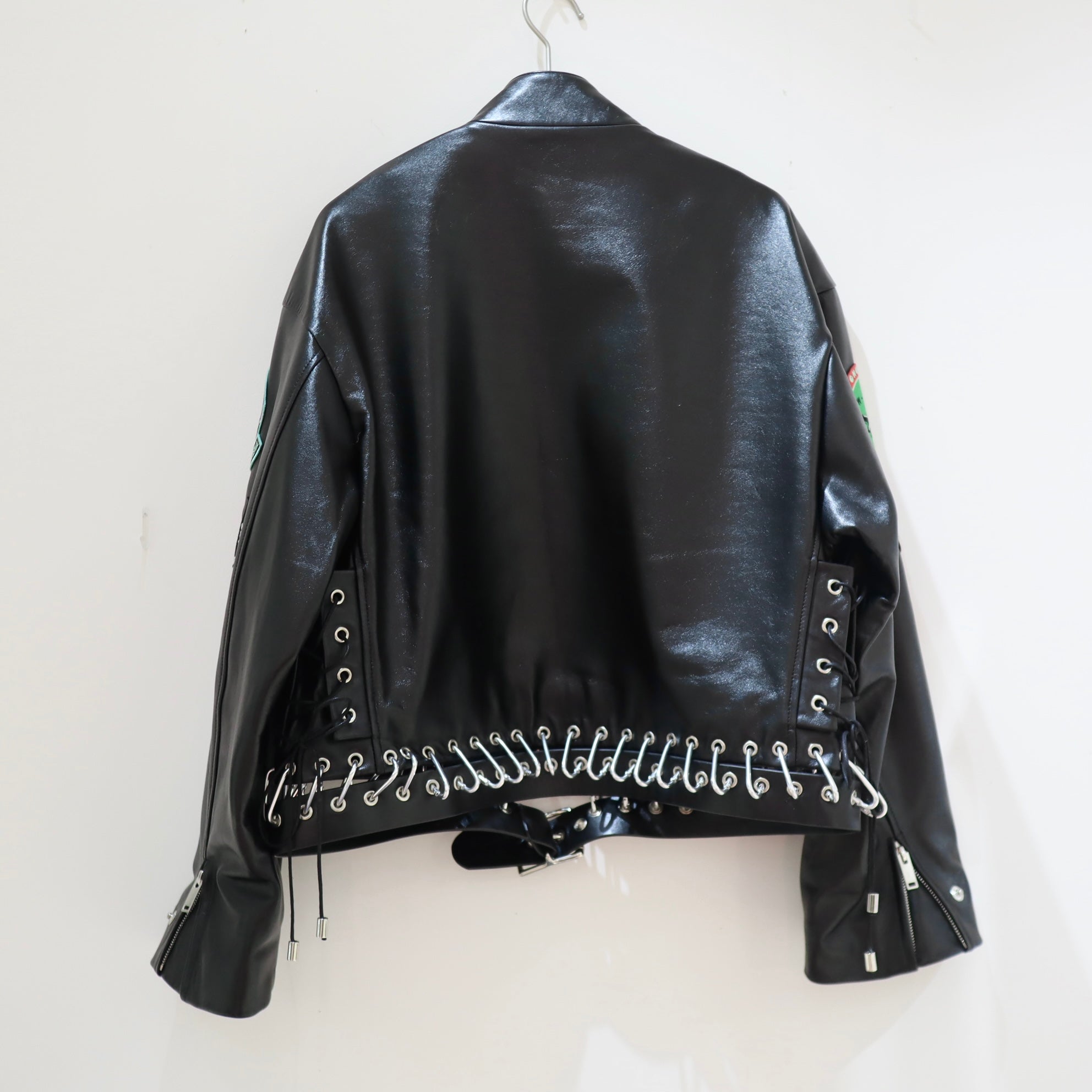 CHOPOVA LOWENA PATCH BLACK LEATHER JACKET – GIGINA CHOPOVA LOWENA PATCH BLACK LEATHER JACKET – GIGINA
